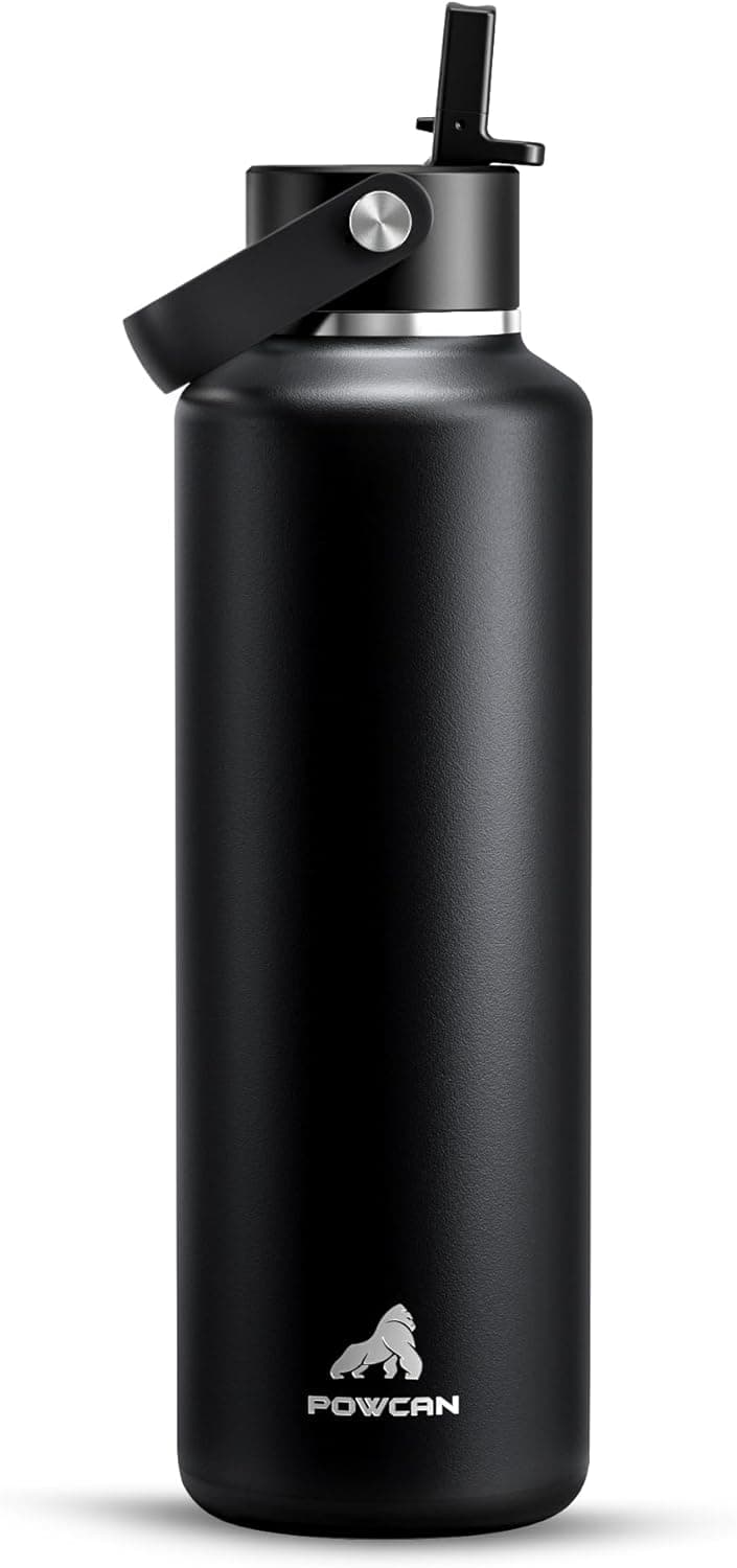 24oz Slim Insulated Water Bottle with Straw