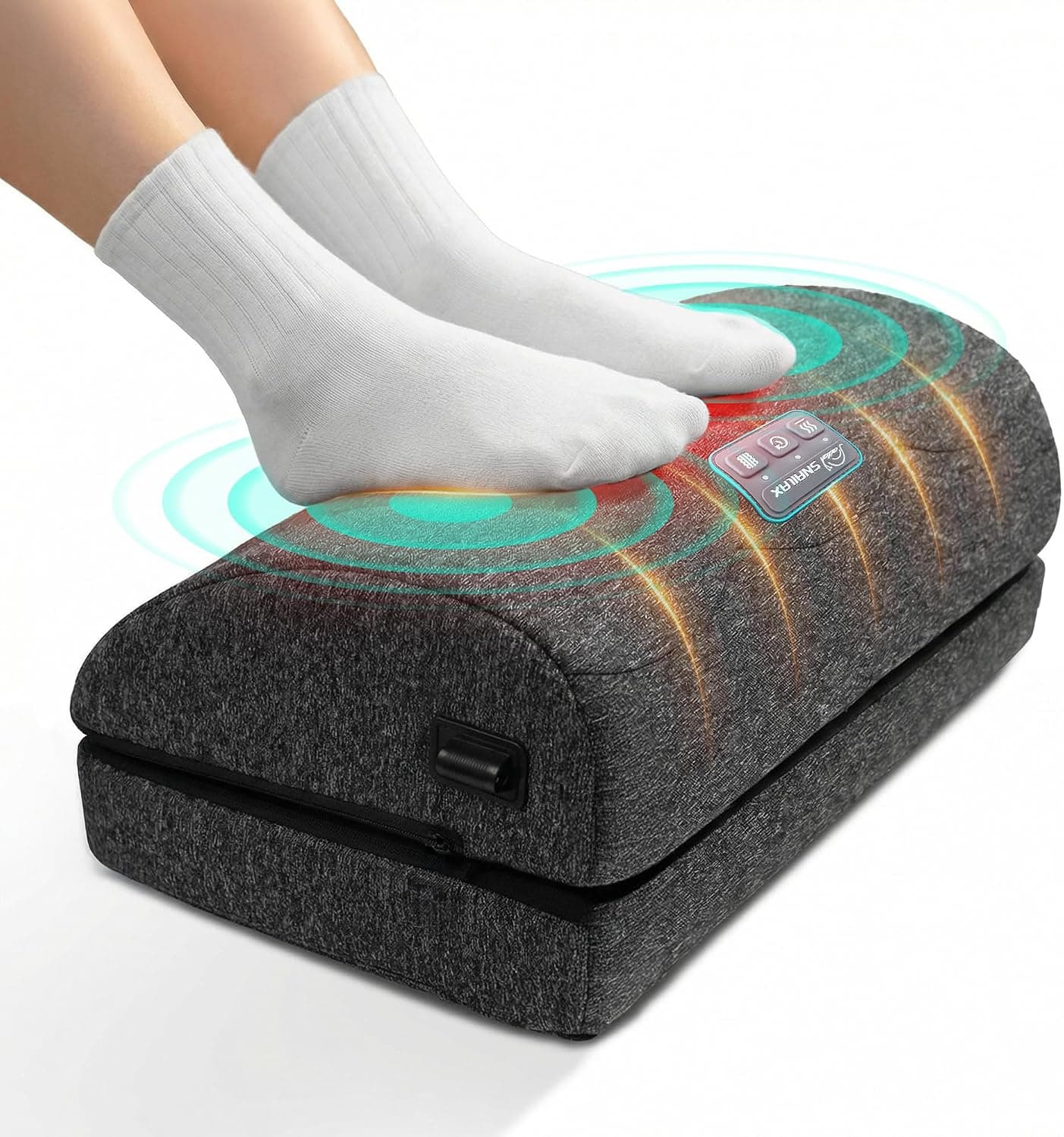 Snailax Heated Vibrating Foot Rest for Desk